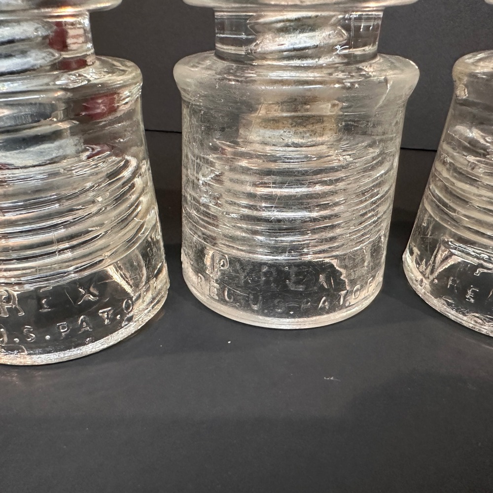 Pyrex Clear Glass Insulators Lot Vintage Industrial Antique Rustic Home Decor - Picture 4 of 11